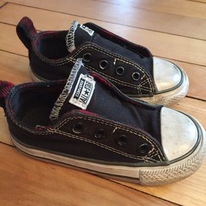Converse All Star Black Velcro shoes, toddler s 7